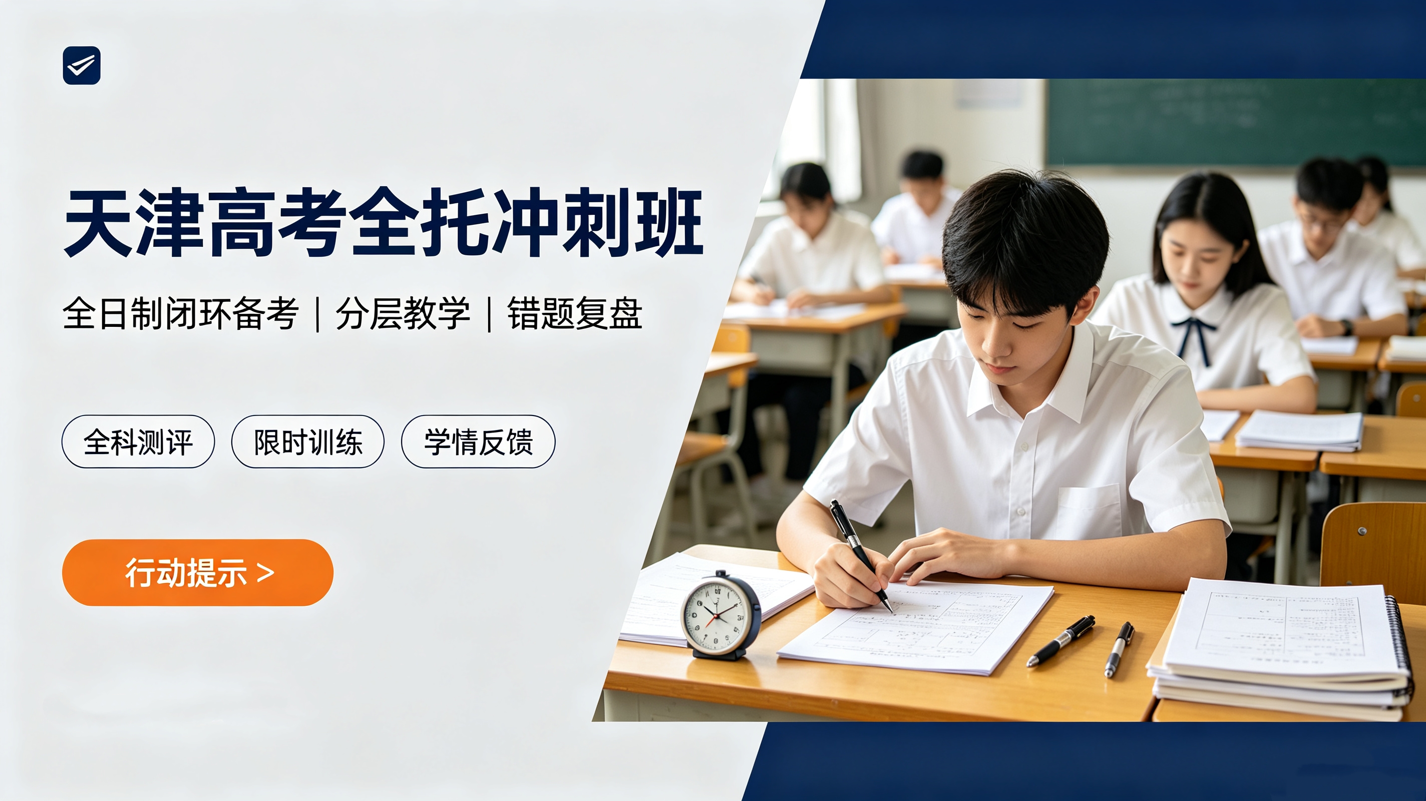 锐满分｜全日制全科集训 针对性备战天津高考 分层教学｜错题当日梳理｜天津本地高考教研(1)