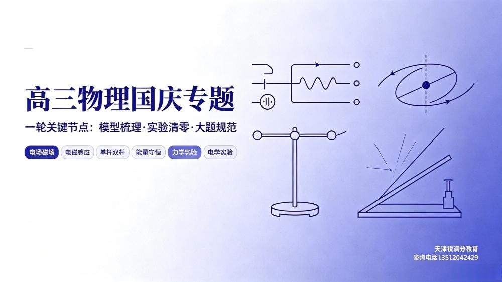 天津高三物理｜国庆重难点攻坚，吃透电磁综合模型，补齐理综拉分短板